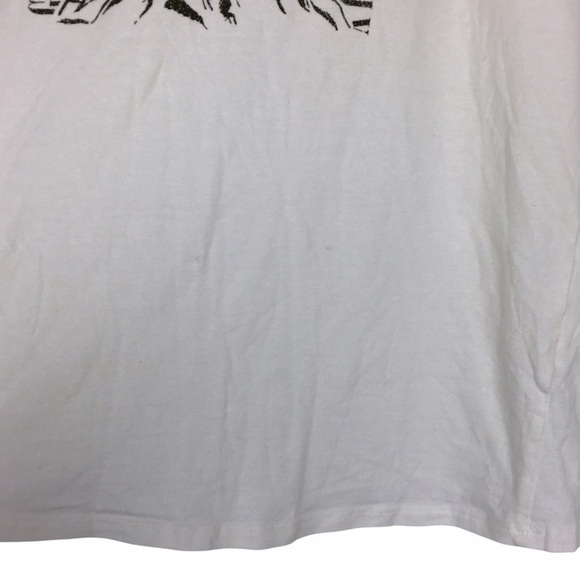 POLAGRAM Graphic T Shirt Short Sleeve Only Good Vibes Stripe Mountains Medium - Picture 7 of 12